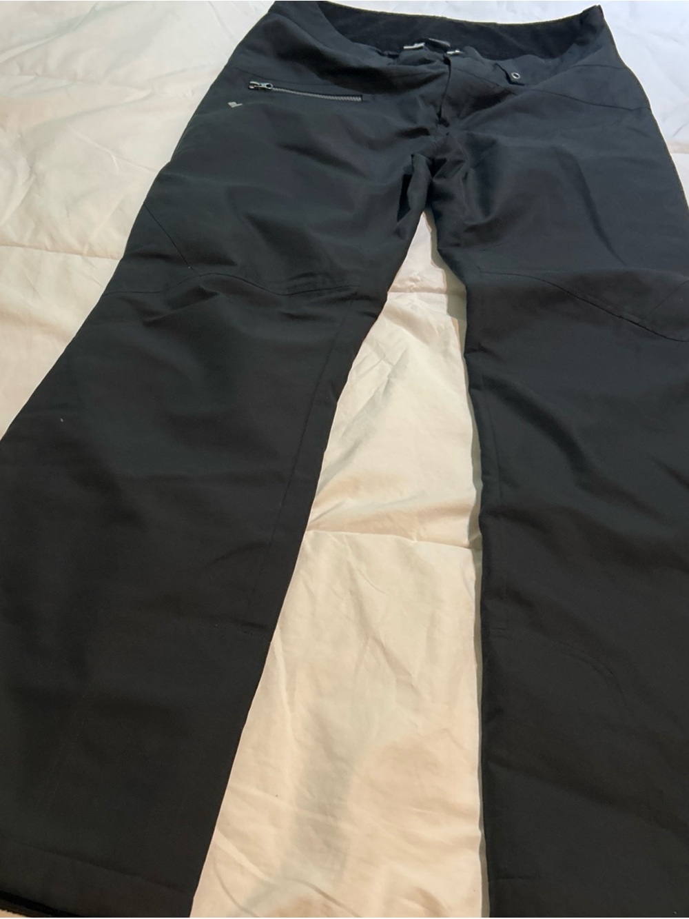 Obermeyer Womans Softshell Black Ski Pants  Thermal Insulated Size 10 Snowboard.